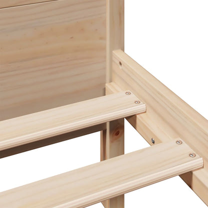 Letto senza Materasso 135x190 cm in Legno Massello di Pino | homemem39