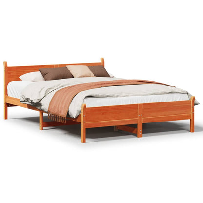 Letto senza Materasso Marrone Cera 120x190 cm in Legno di Pino | homemem39