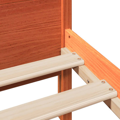 Letto senza Materasso Marrone Cera 120x190 cm in Legno di Pino | homemem39