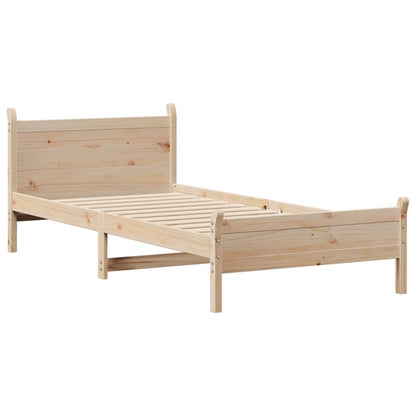 Letto senza Materasso 75x190 cm in Legno Massello Pino - homemem39