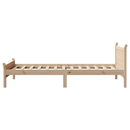 Letto senza Materasso 75x190 cm in Legno Massello Pino - homemem39