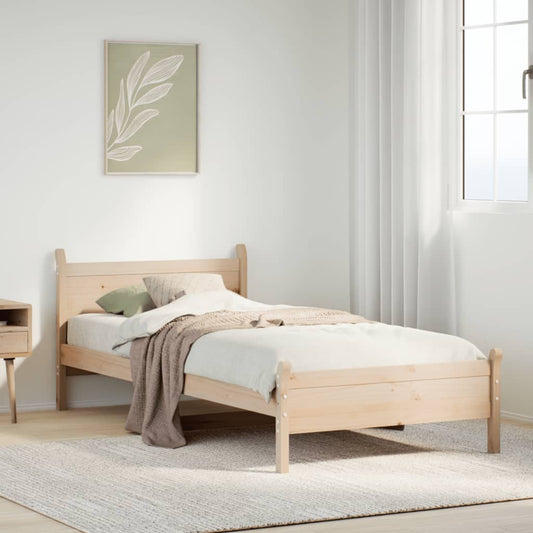Letto senza Materasso 75x190 cm in Legno Massello Pino - homemem39