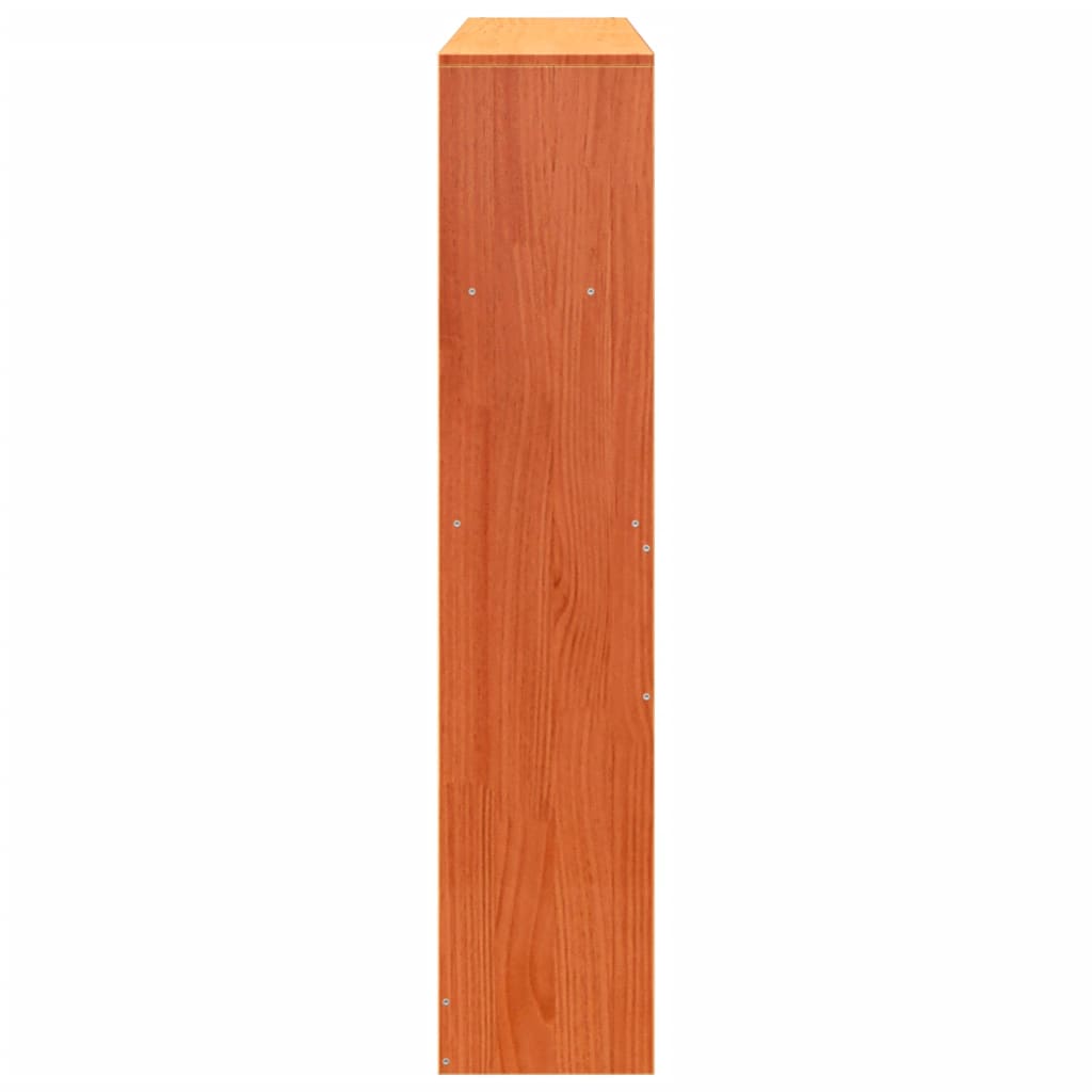 Testiera con Ripiani Marrone Cera 140 cm in Legno di Pino