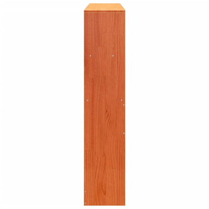 Testiera con Ripiani Marrone Cera 140 cm in Legno di Pino