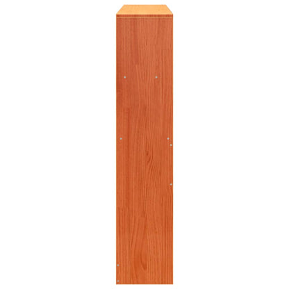 Testiera con Ripiani Marrone Cera 120 cm in Legno di Pino | homemem39