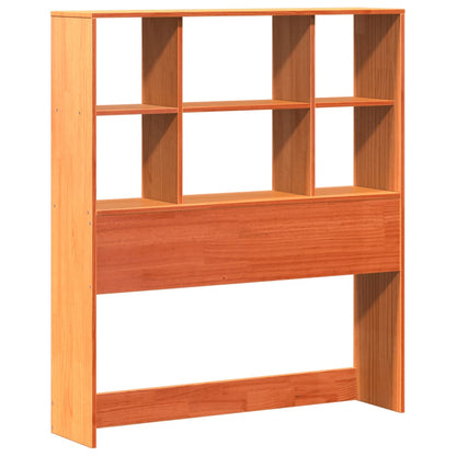 Testiera con Ripiani Marrone Cera 75 cm in Legno di Pino | homemem39
