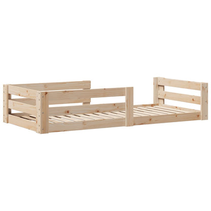 Giroletto senza Materasso 80x200 cm in Legno Massello Pino | homemem39