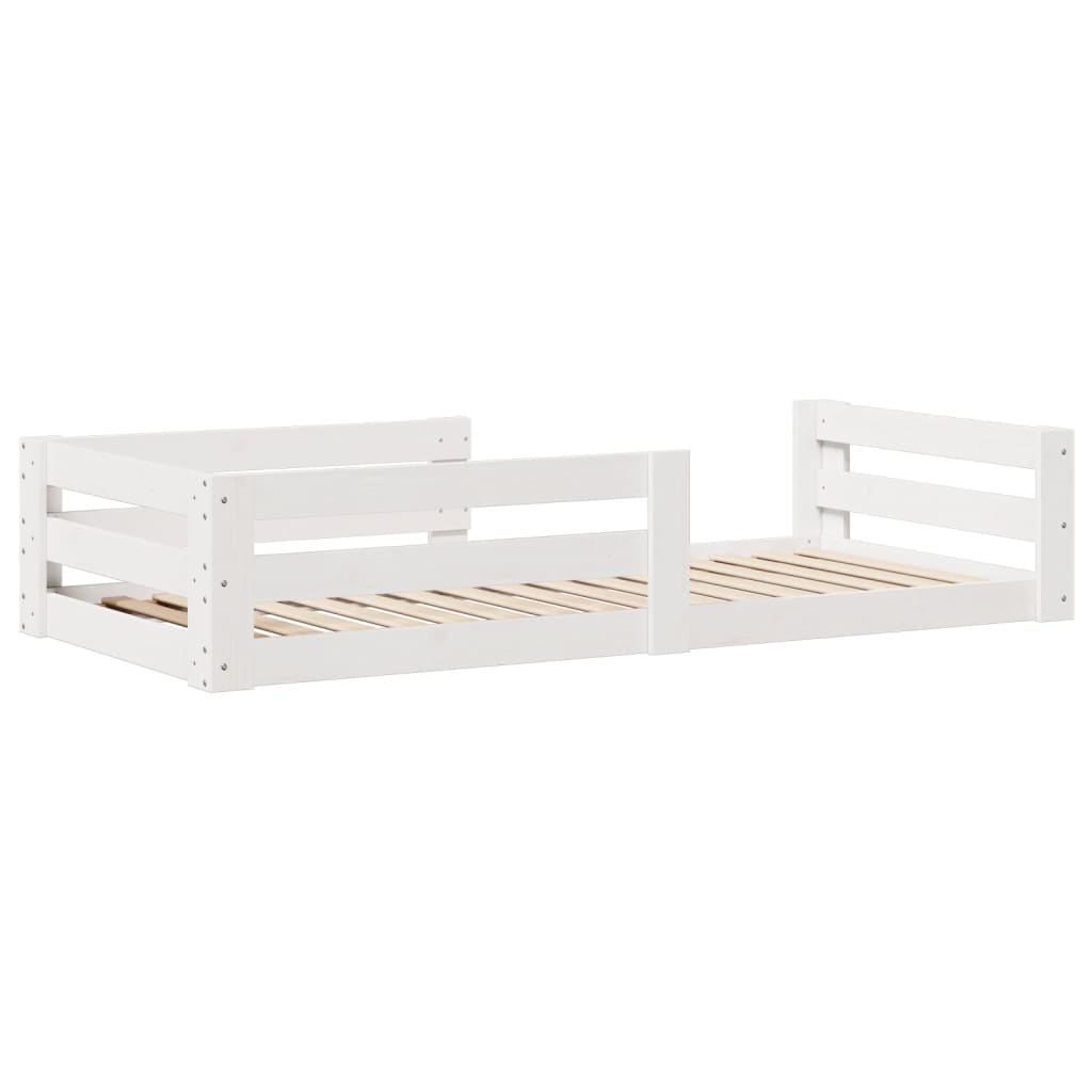 Giroletto senza Materasso Bianco 80x200 cm Legno Massello Pino | homemem39