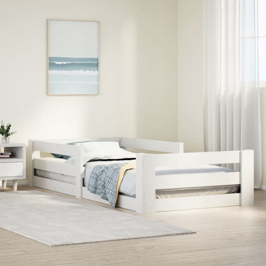 Giroletto senza Materasso Bianco 80x200 cm Legno Massello Pino | homemem39