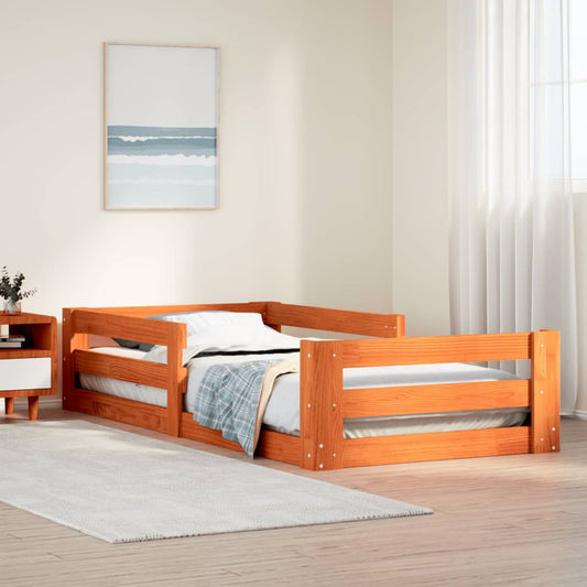 Letto senza Materasso Marrone Cera 80x200 cm Legno di Pino | homemem39