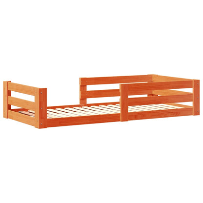 Letto senza Materasso Marrone Cera 90x200 cm Legno di Pino | homemem39
