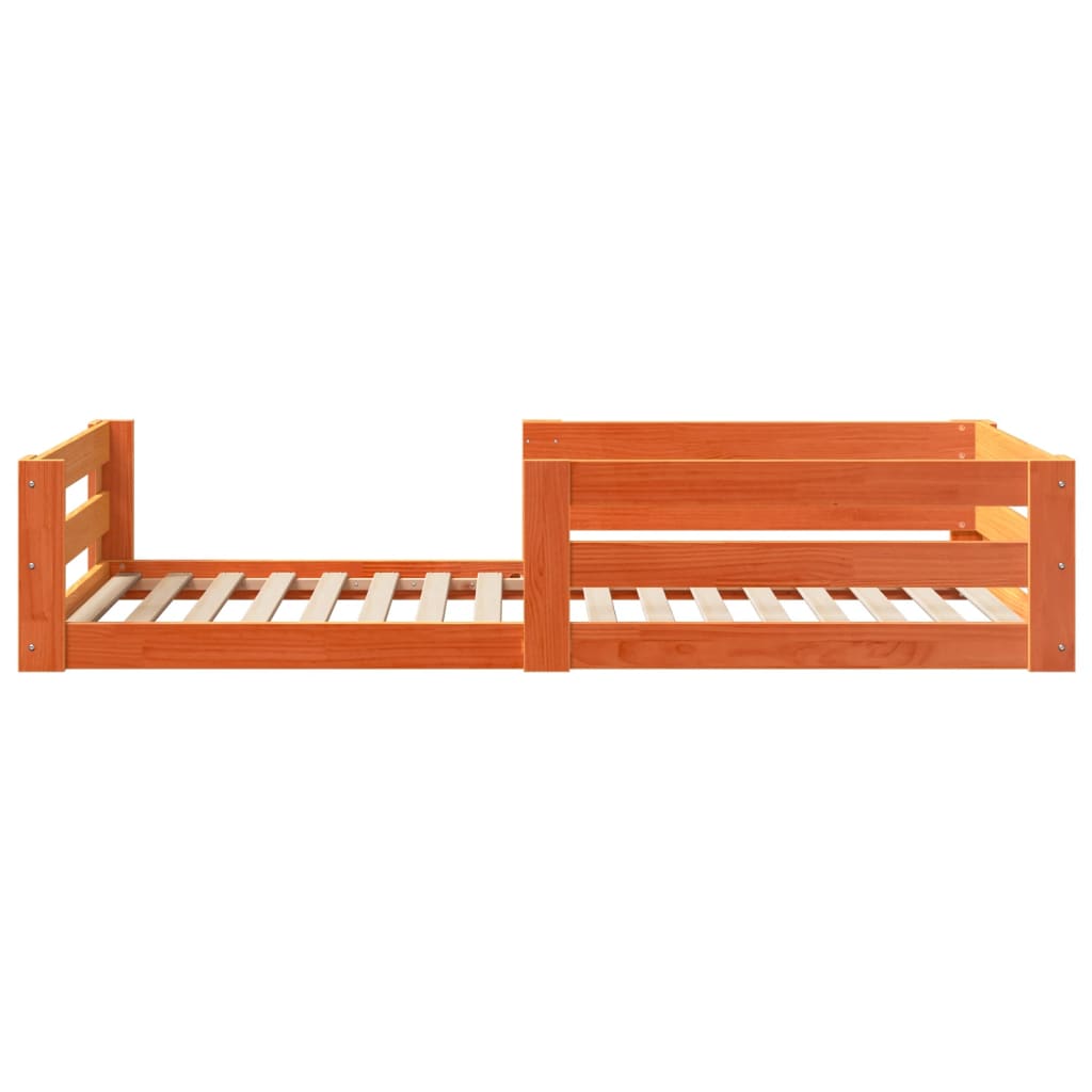 Letto senza Materasso Marrone Cera 90x200 cm Legno di Pino | homemem39