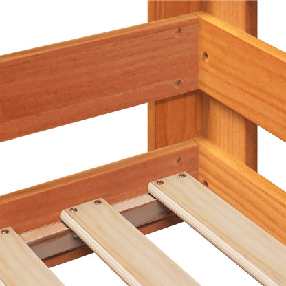 Letto senza Materasso Marrone Cera 90x200 cm Legno di Pino | homemem39