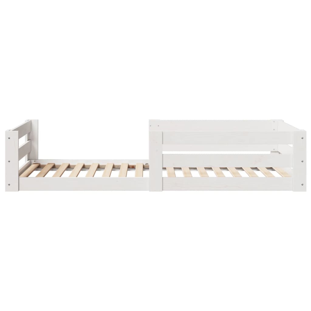 Giroletto senza Materasso Bianco 100x200 cm Legno Massello Pino | homemem39