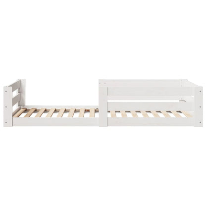 Giroletto senza Materasso Bianco 100x200 cm Legno Massello Pino | homemem39