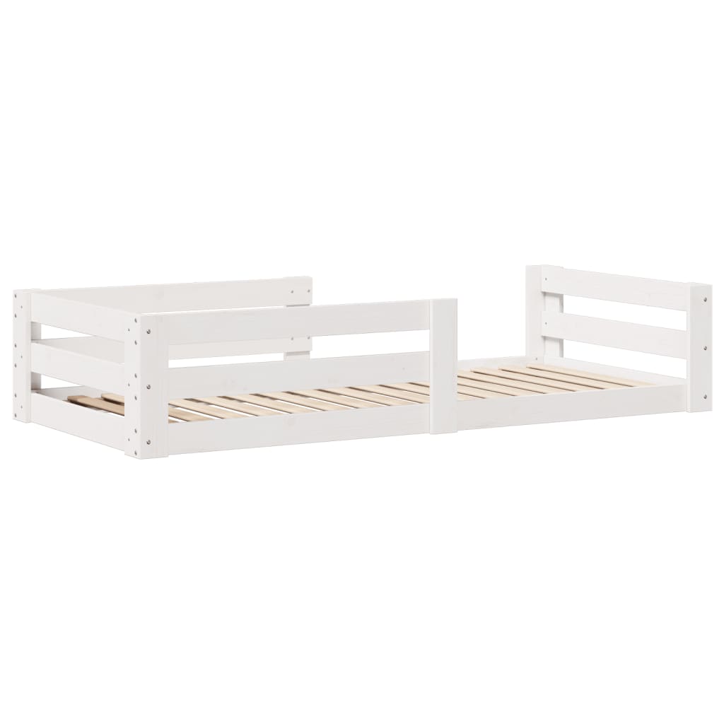 Giroletto senza Materasso Bianco 100x200 cm Legno Massello Pino | homemem39