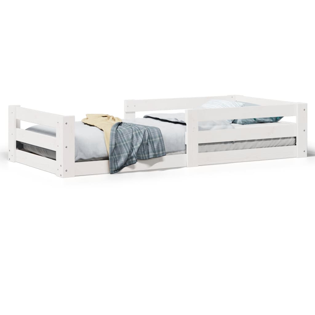 Letto senza Materasso Bianco 70x140 cm in Legno di Pino | homemem39