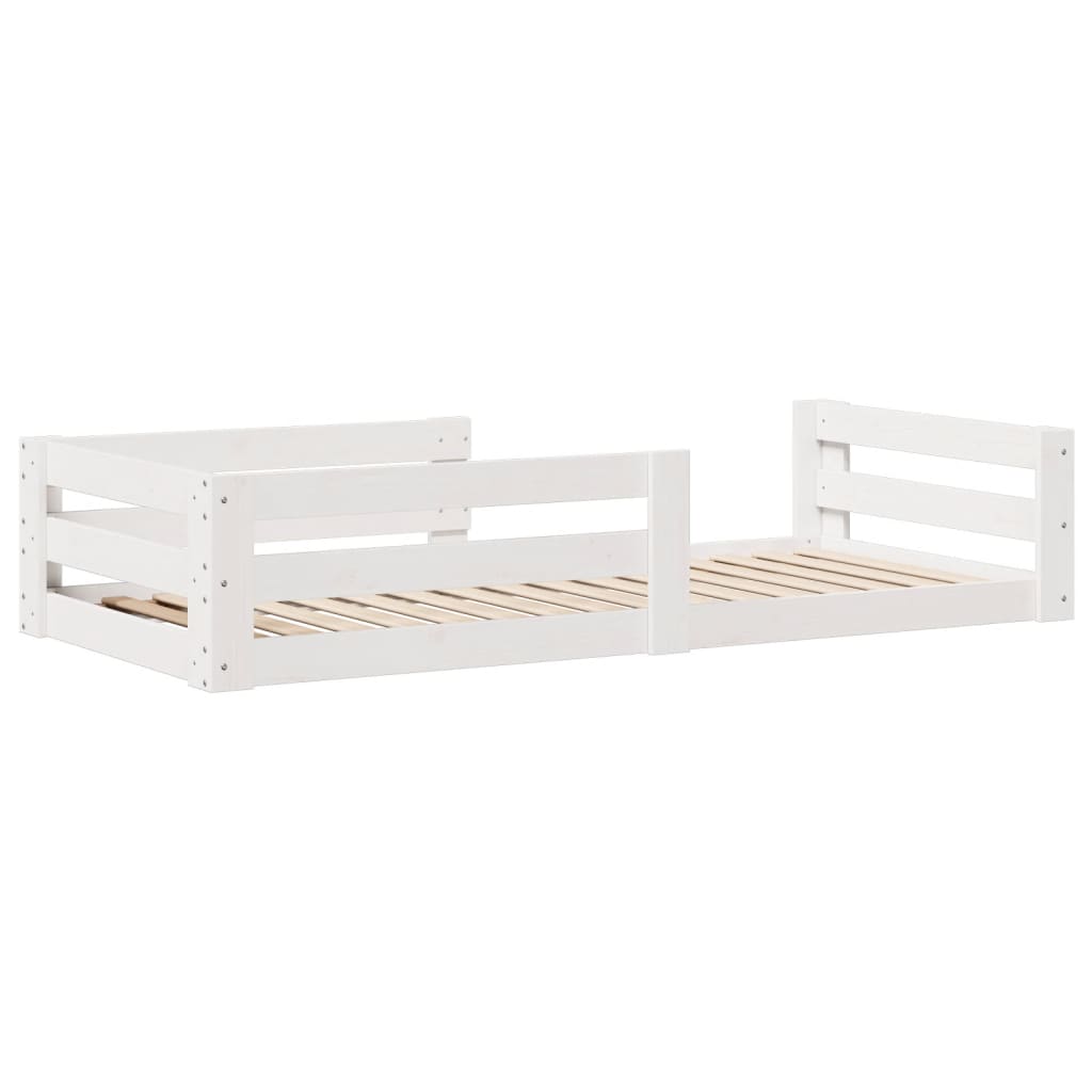 Letto senza Materasso Bianco 70x140 cm in Legno di Pino | homemem39