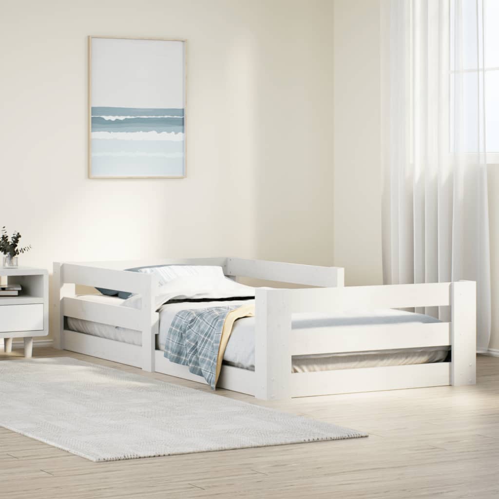 Giroletto senza materasso bianco 80x160 cm legno di pino | homemem39