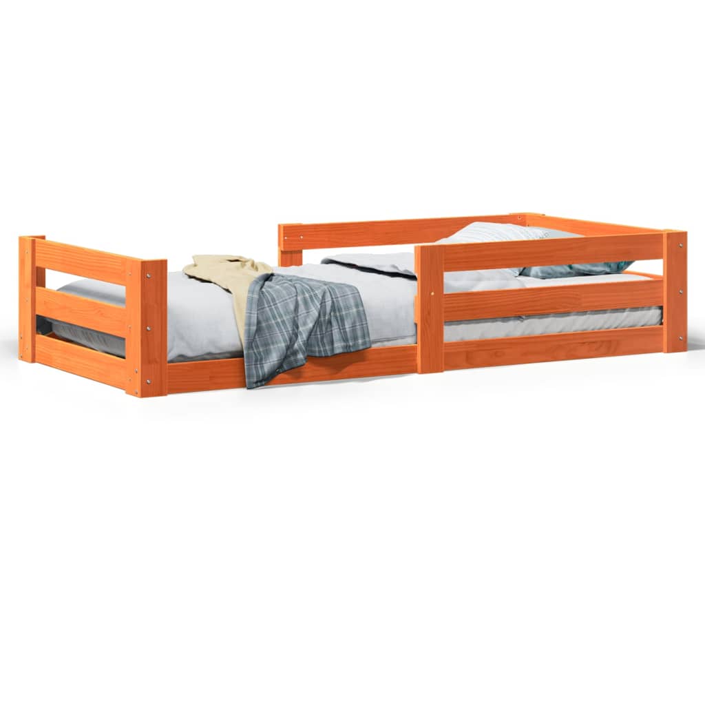 Giroletto senza materasso marrone cera 80x160 cm legno di pino | homemem39