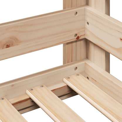 Letto senza Materasso 90x190 cm in Legno Massello di Pino - homemem39