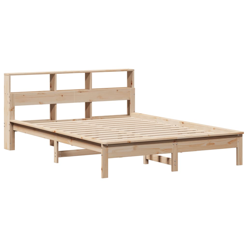 Letto Libreria senza Materasso 120x200cm Legno Massello di Pino | homemem39