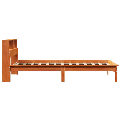 Letto Libreria senza Materasso Marrone Cera 100x200 cm in Pino | homemem39