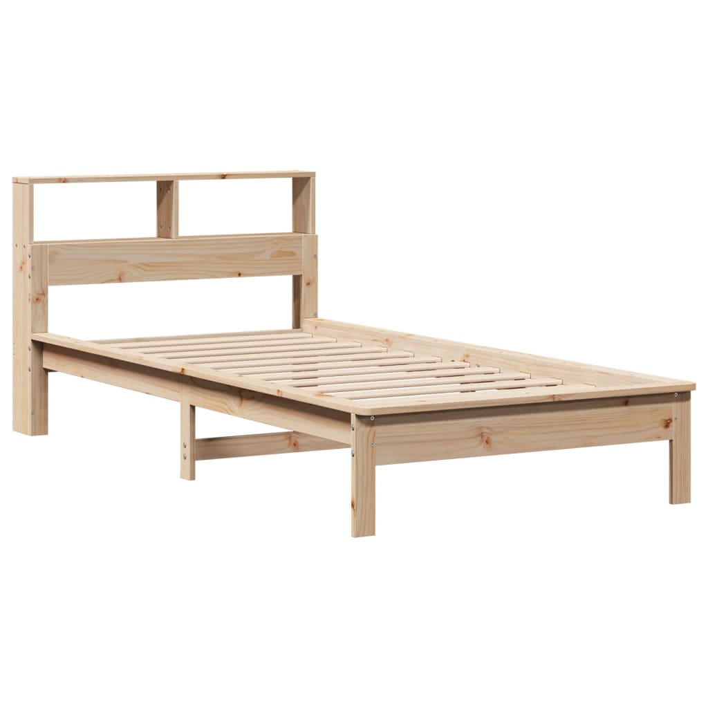 Letto Libreria senza Materasso 90x200 cm Legno Massello Pino - homemem39