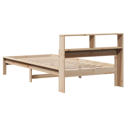 Letto Libreria senza Materasso 90x200 cm Legno Massello Pino - homemem39