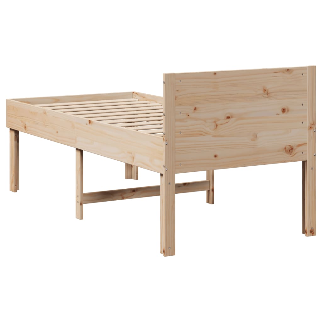 Letto senza Materasso 90x200 cm in Legno Massello di Pino