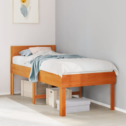 Letto senza Materasso Marrone Cera 90x200 cm Legno di Pino - homemem39