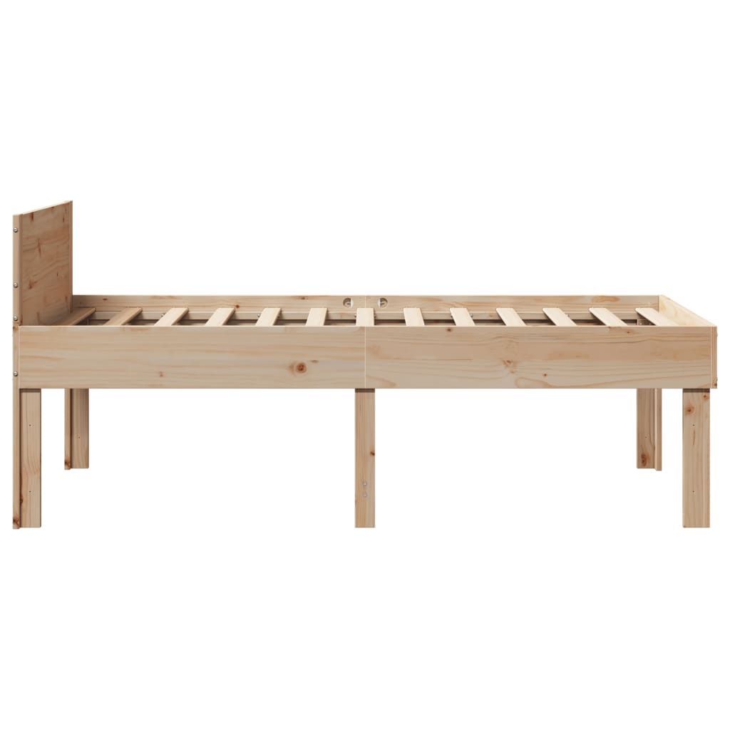 Letto senza Materasso 90x190 cm in Legno Massello di Pino - homemem39