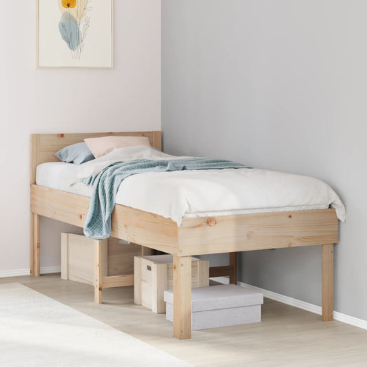 Letto senza Materasso 90x190 cm in Legno Massello di Pino | homemem39