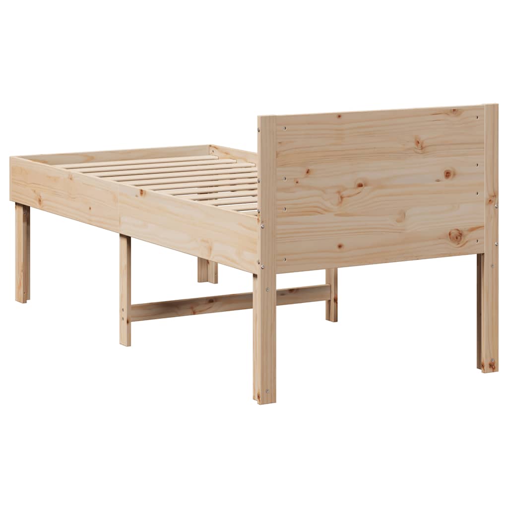 Letto senza Materasso 75x190 cm in Legno Massello Pino | homemem39