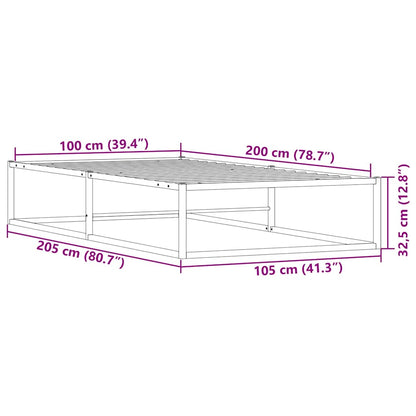 Giroletto senza Materasso Bianco 100x200 cm in Metallo | homemem39