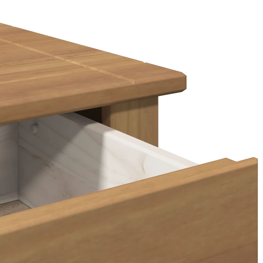 Comodino Panama 46x40x57 cm in Legno Massello di Pino - homemem39