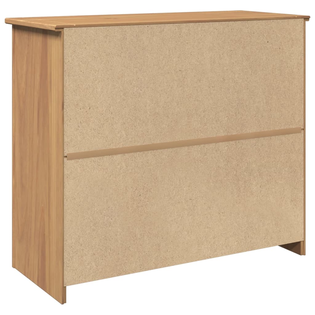Credenza con Cassetti Panama 93x40x80 cm Legno Massello di Pino - homemem39