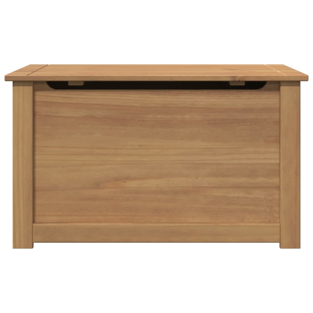 Cesta con Coperchio Panama 79x42x46 cm Legno Massello di Pino - homemem39