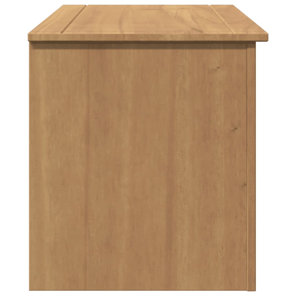 Cesta con Coperchio Panama 79x42x46 cm Legno Massello di Pino - homemem39