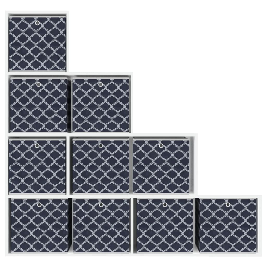 Scatole Portaoggetti 10 pz Blu 32x32x32cm Tessuto non Tessuto - homemem39