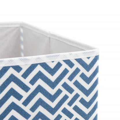 Scatole Portaoggetti 10 pz Blu 32x32x32 cm Tessuto non Tessuto - homemem39