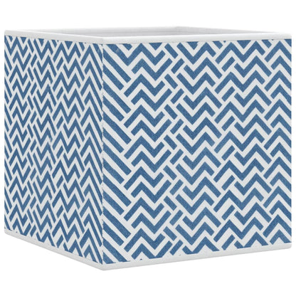 Scatole Portaoggetti 10 pz Blu 32x32x32 cm Tessuto non Tessuto - homemem39