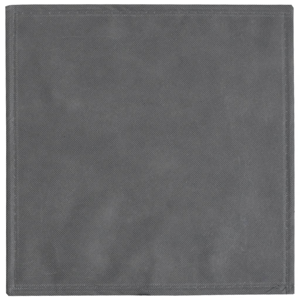 Scatole Portaoggetti 10pz Grigio 32x32x32cm Tessuto non Tessuto