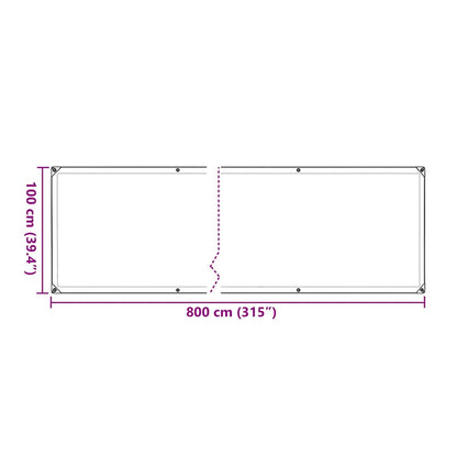 Copertura per Piante con Occhielli 1x8 m in Polietilene | homemem39