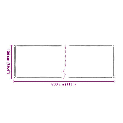 Copertura per Piante con Occhielli 1x8 m in Polietilene | homemem39