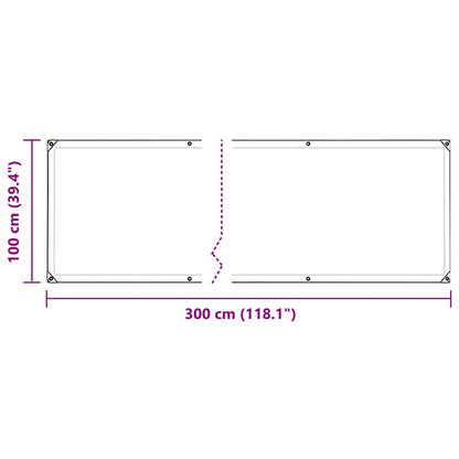 Copertura per Piante con Occhielli 1x3 m in PVC | homemem39