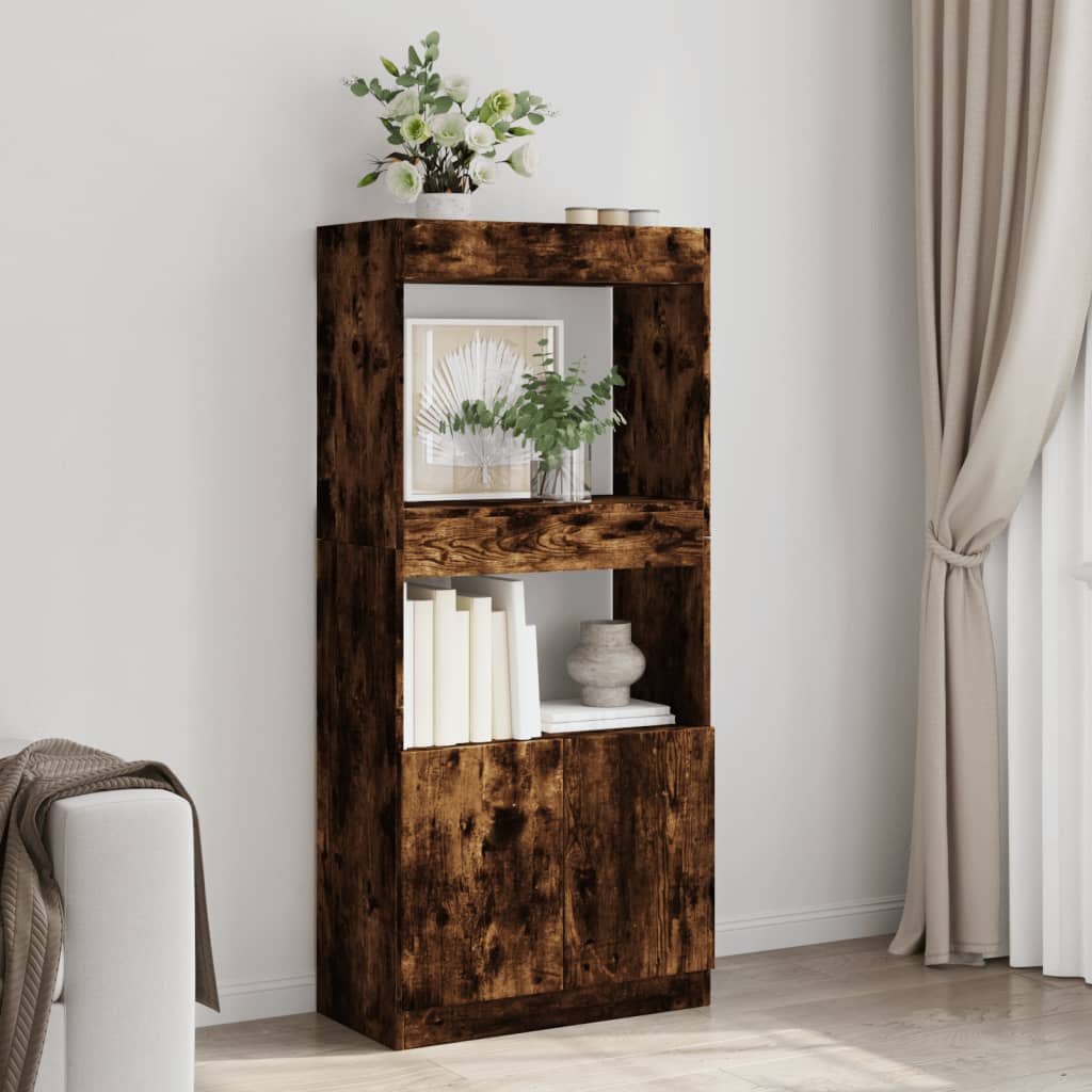 Credenza Rovere Fumo 63x33x140 in Truciolato | homemem39