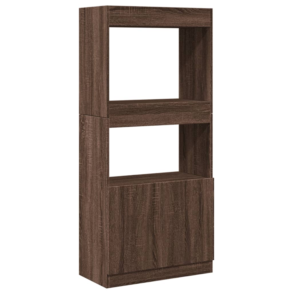 Credenza Rovere Marrone 63x33x140 cm in Truciolato | homemem39