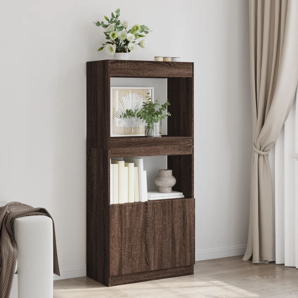 Credenza Rovere Marrone 63x33x140 cm in Truciolato | homemem39