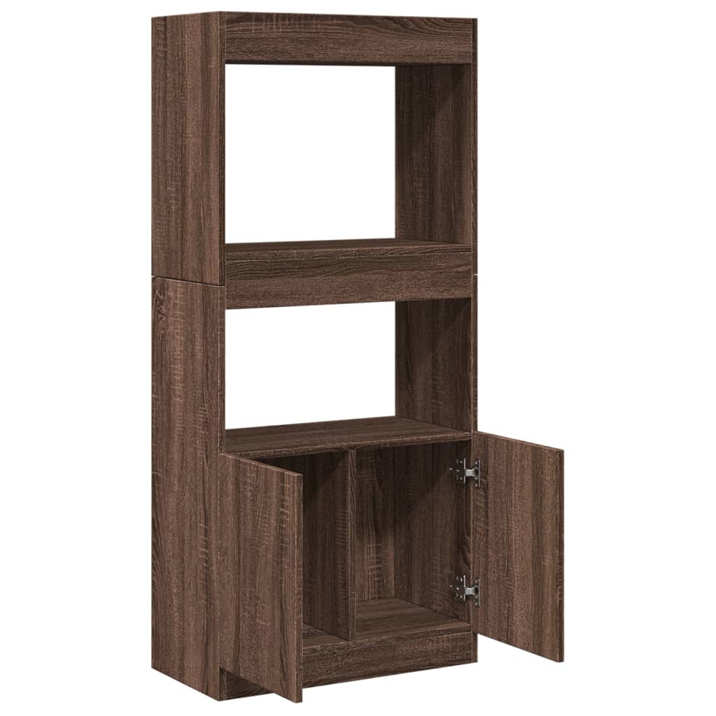 Credenza Rovere Marrone 63x33x140 cm in Truciolato | homemem39